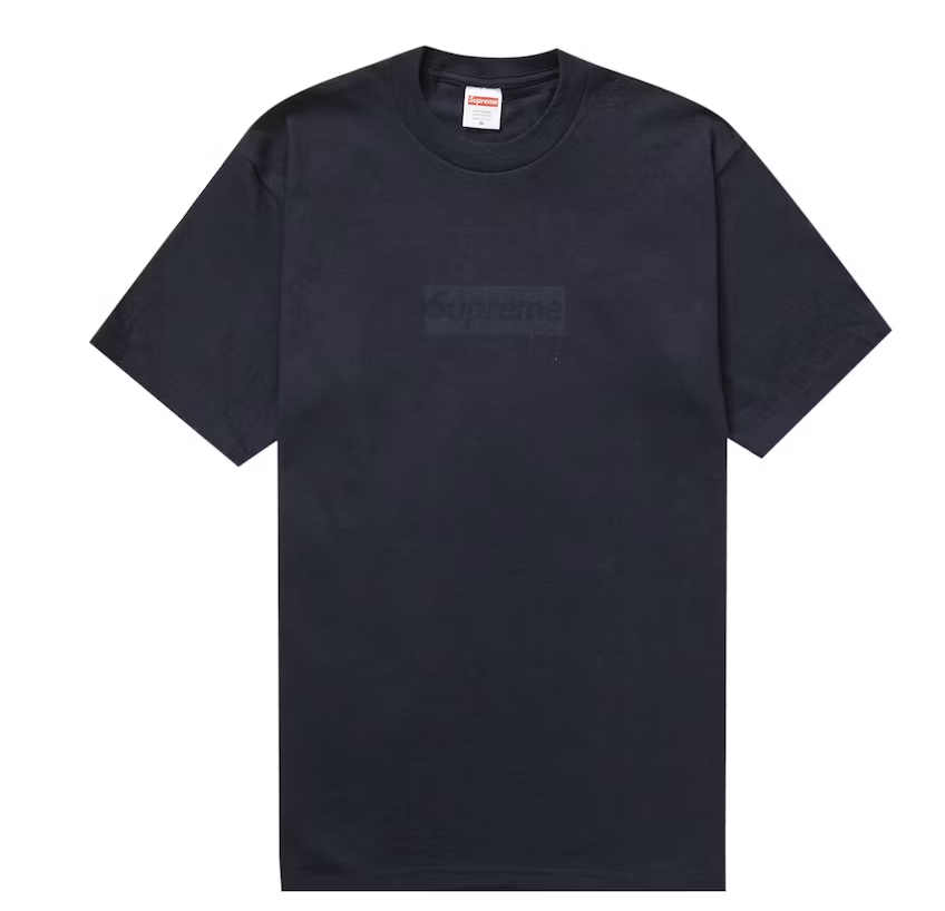 Supreme Tonal Box Logo Tee Navy