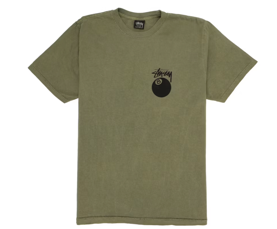 Stussy 8 Ball Pigment Dyed Tee Olive