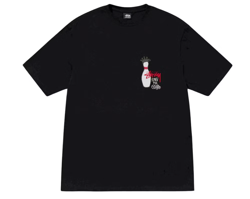 Stussy Kingpin Pigment Dyed T-shirt Black