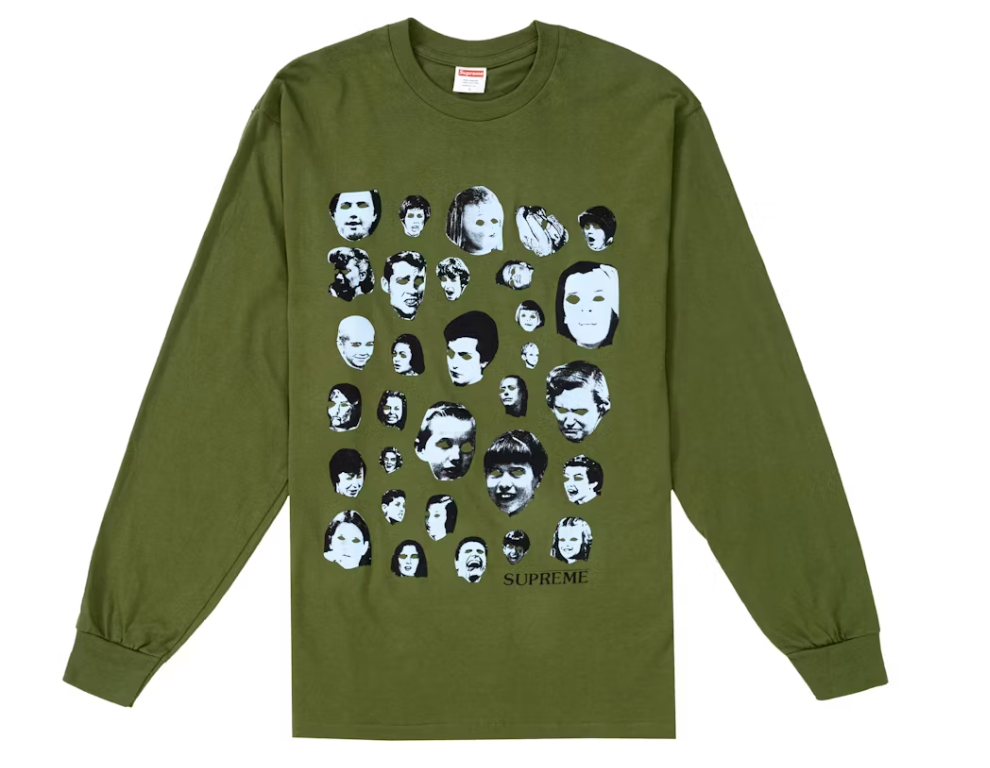 Supreme Faces L/S Tee Olive