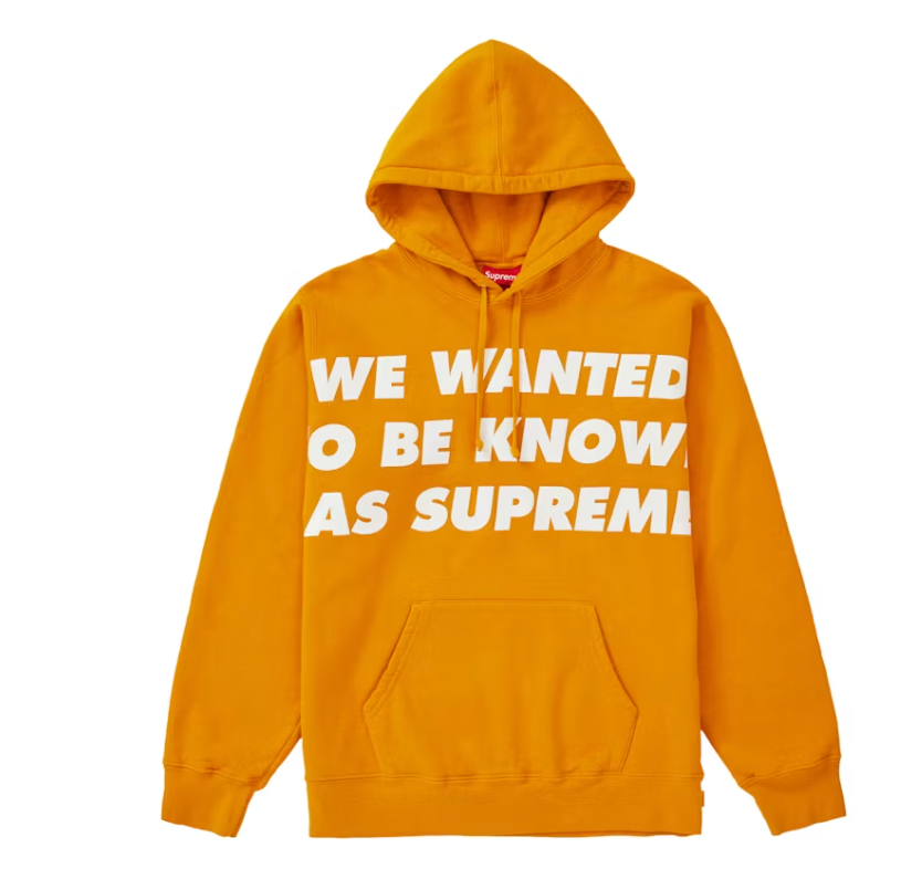 Supreme Known As Hooded Sweatshirt Gold