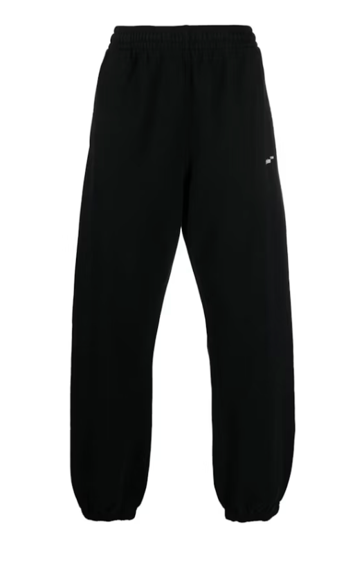 OFF-WHITE Diagonal Helvetica Slim Sweatpants Black/White