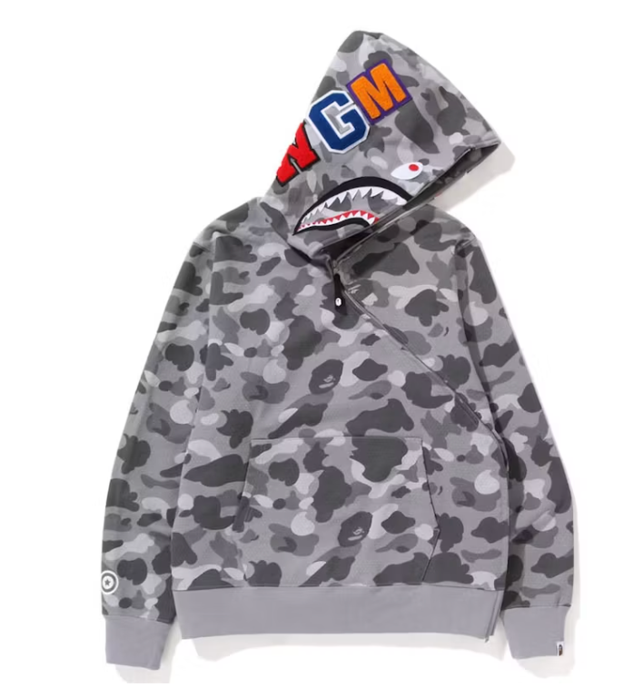 BAPE Honeycomb Camo Shark Full Zip Hoodie