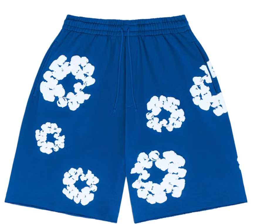 Denim Tears The Cotton Wreath Shorts Royal Blue