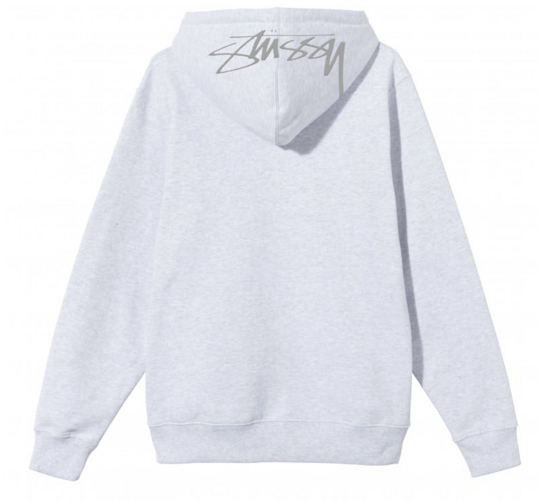 Stussy Embroided Logo Hoodie Grey