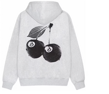 Load image into Gallery viewer, Stussy Cherries Hoodie Ash Heather
