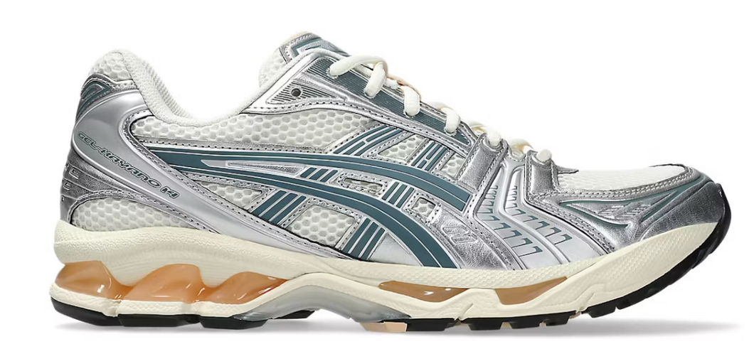 ASICS Gel-Kayano 14 Birch Pure Silver Teal Gold