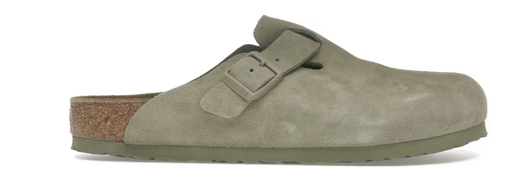 Birkenstock Boston Suede Faded Khaki