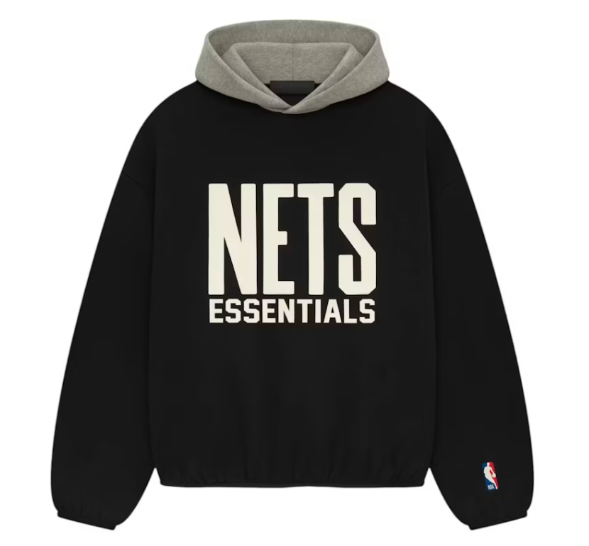 Fear of God Essentials Nets Hoodie Black/Warm Heather