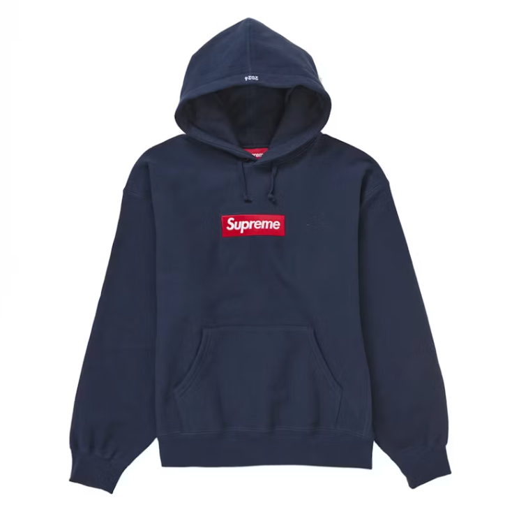 Supreme Box Logo Hooded Sweatshirt Sweatshirt (FW24) Navy