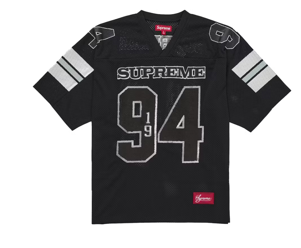 Supreme Sequin Football Jersey Black