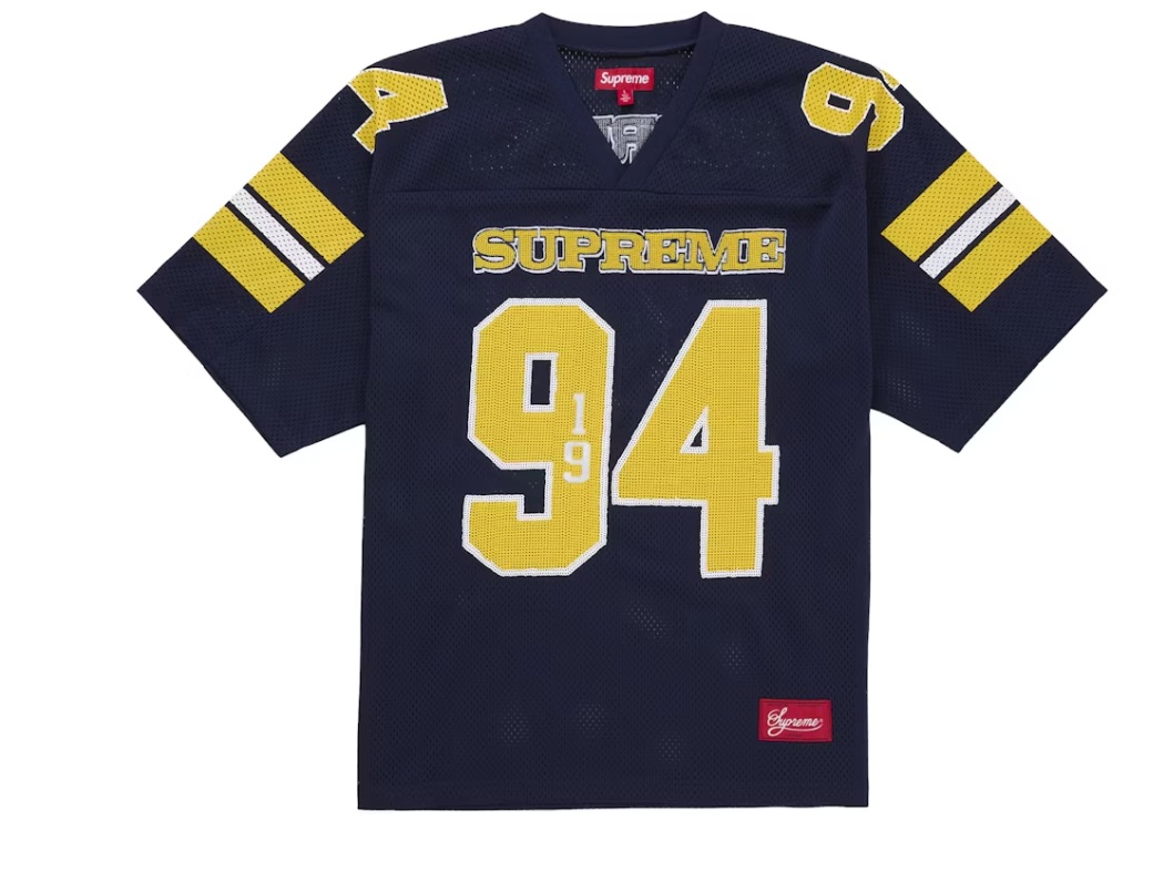 Supreme Sequin Football Jersey Navy