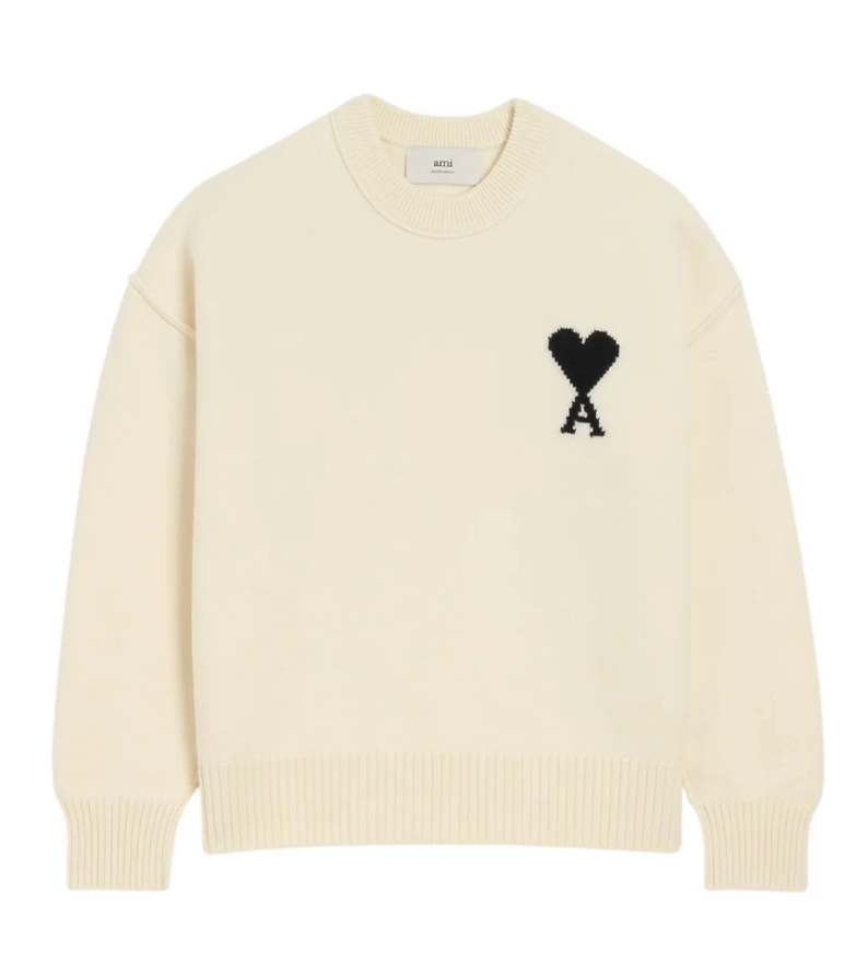 AMI PARIS ADC PULL WHITE/BLACK