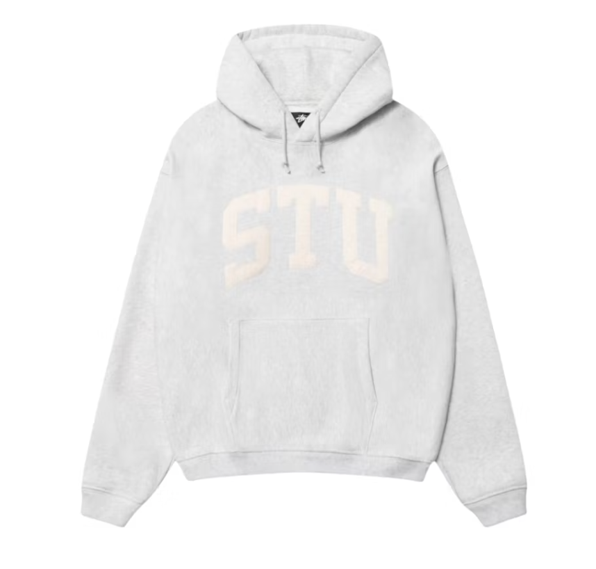Stussy Stu Relaxed Hoodie Ash Heather