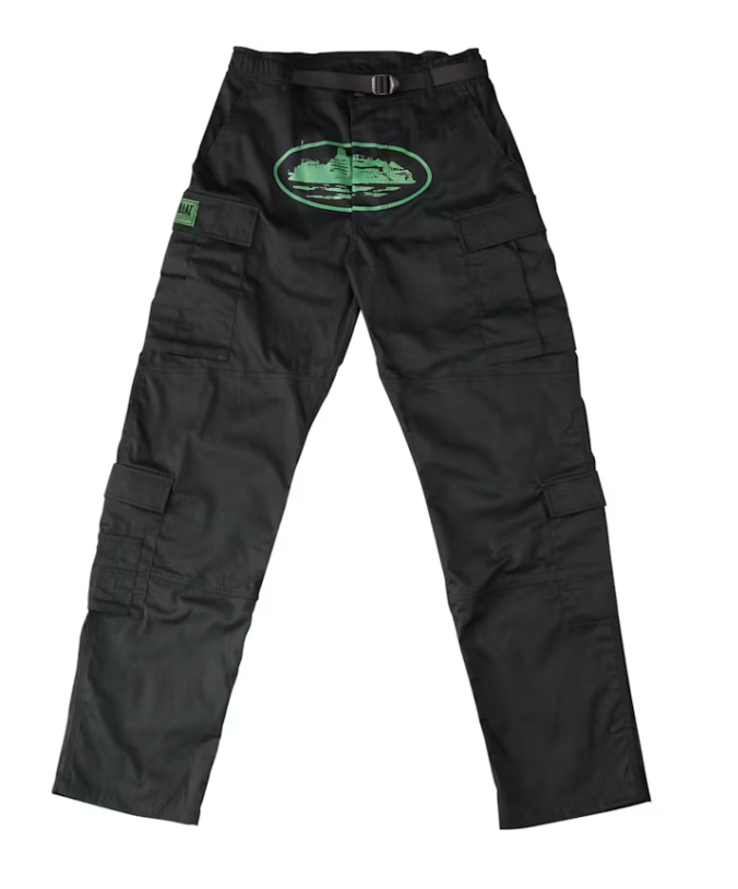 Corteiz Mula Guerillaz Cargos Black/Green