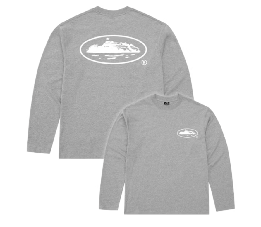 Corteiz OG Island L/S Tee Grey