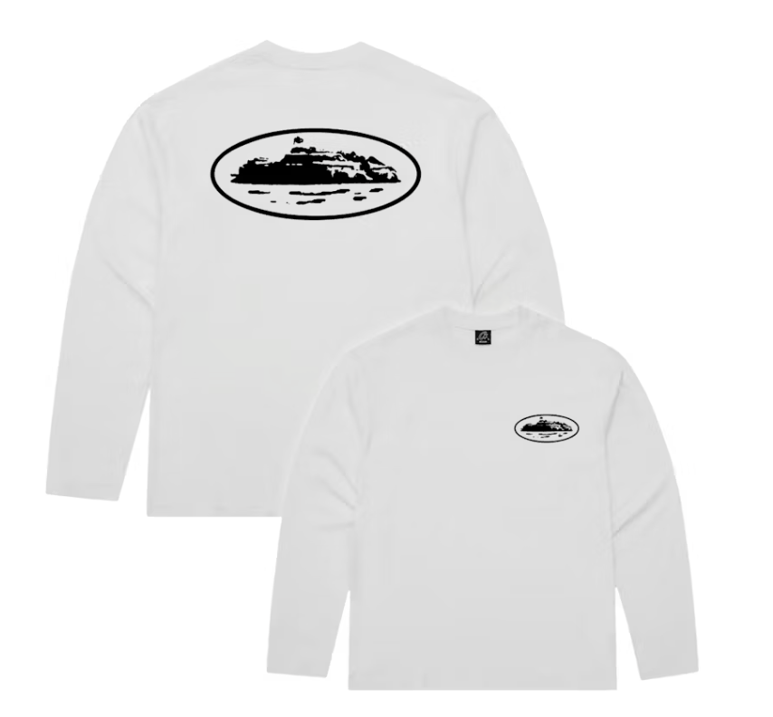 Corteiz OG Island L/S Tee White