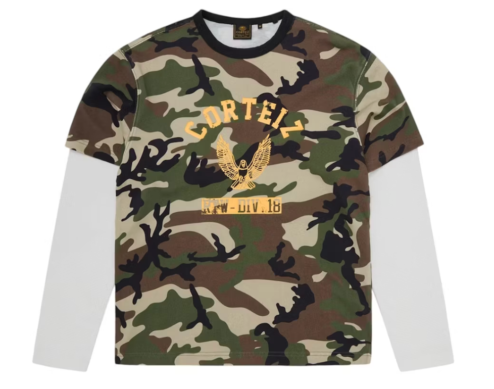 Corteiz Eagle Camo Thermal L/S Top Woodland