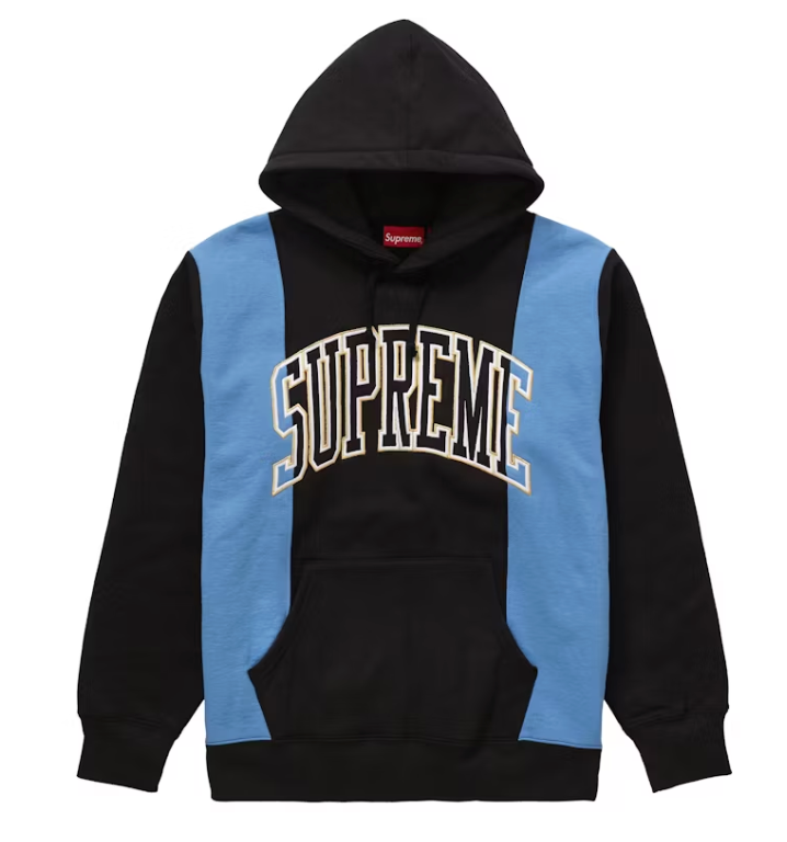 Supreme Paneled Arc Hooded Sweatshirt Black