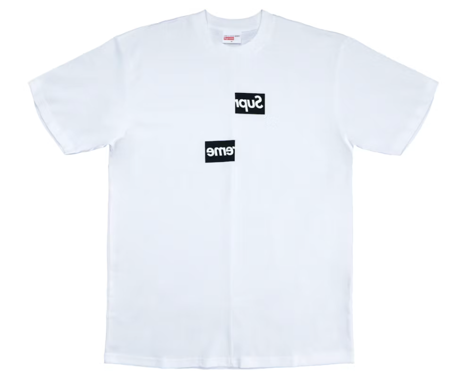 Supreme Comme des Garcons SHIRT Split Box Logo Tee White