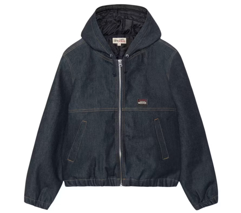 Stussy Insulated Work Raw Denim Jacket Indigo