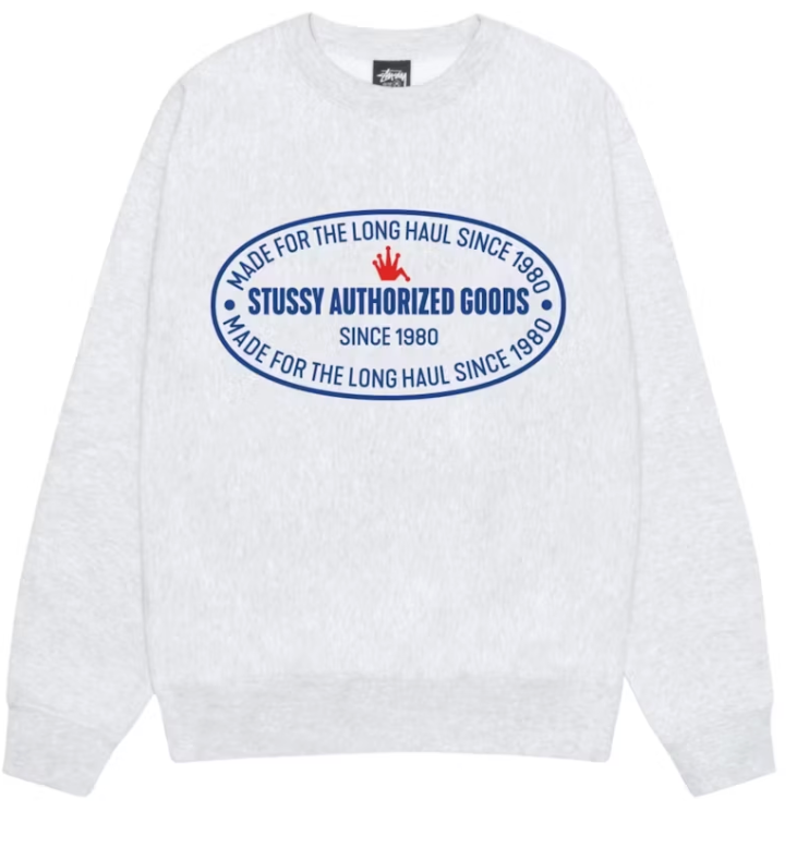Stussy Authorized Crew Ash Heather