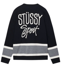 Load image into Gallery viewer, Stussy Hockey Sweater Black
