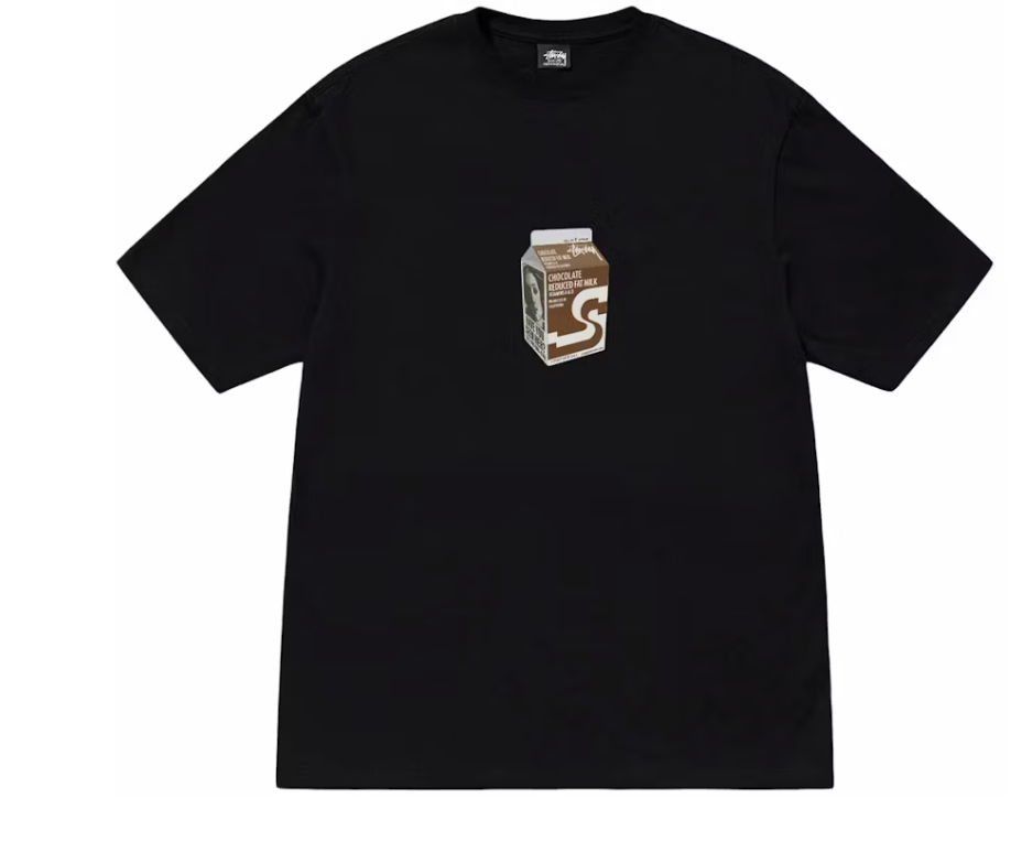Stussy Milk Tee Black