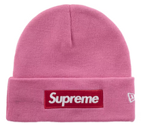 Afbeelding in Gallery-weergave laden, Supreme New Era Box Logo Beanie (FW25) Magenta
