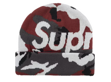 Load image into Gallery viewer, Supreme Camo Big Logo Beanie Red Camo
