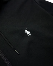 Load image into Gallery viewer, Polo Ralph Lauren Double-Knit Full-Zip Hoodie Polo Black
