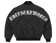 Load image into Gallery viewer, Corteiz Olde English Quilted Bomber Jacket Black
