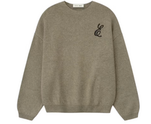 Load image into Gallery viewer, Fear of God Essentials Embroidered Waffle Crewneck Sweater Homestead Heather
