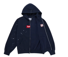 Afbeelding in Gallery-weergave laden, Supreme MM6 Maison Margiela Box Logo Zip Up Hooded Sweatshirt Navy
