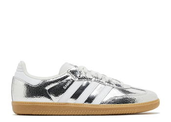 adidas Samba OG Silver Metallic Cracked Leather