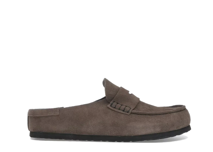 Birkenstock Naples Wrapped Suede Leather Concrete Grey