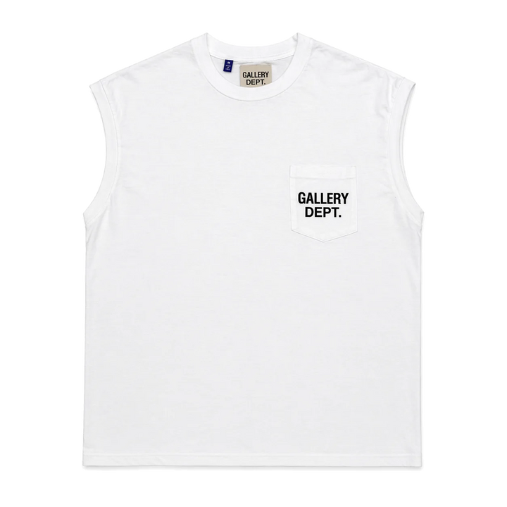 Gallery Dept. White No Sleeve T-Shirt