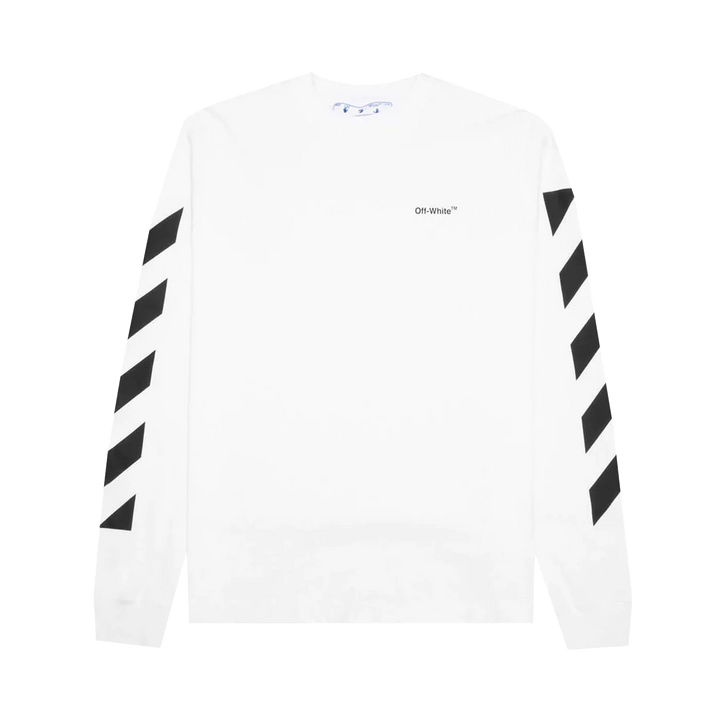 Off White Diagonal Helvetica Skate L/S White