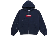 Afbeelding in Gallery-weergave laden, Supreme MM6 Maison Margiela Box Logo Zip Up Hooded Sweatshirt Navy
