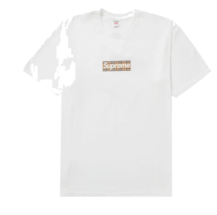 Supreme Burberry Box Logo Tee White