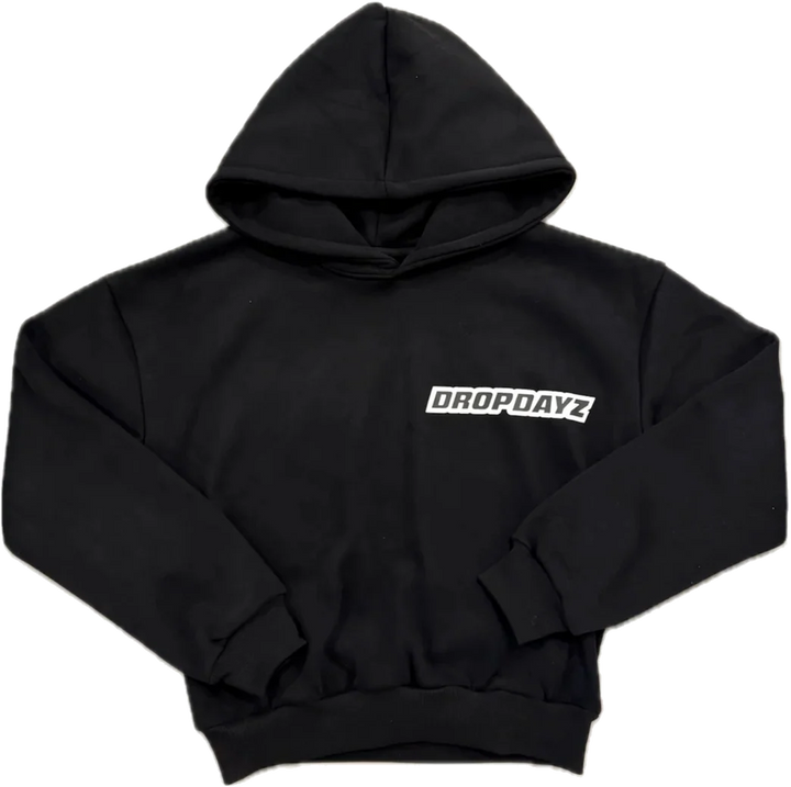 Dropdayz Cropped Logo Hoodie Black