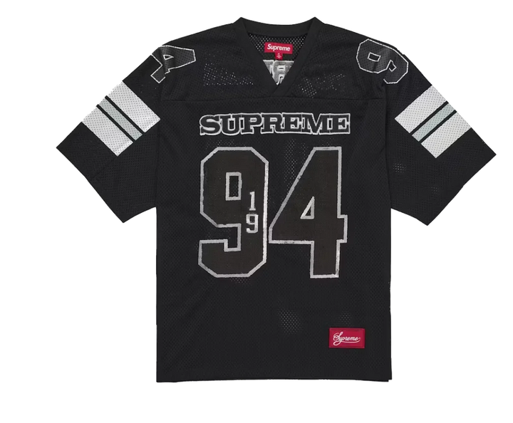 Supreme Sequin Football Jersey Black