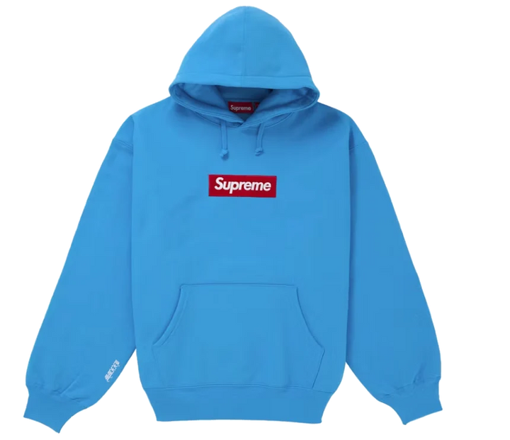 Supreme Box Logo Hooded Sweatshirt (FW25) Cyan