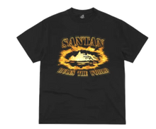 Afbeelding in Gallery-weergave laden, Corteiz Santan Alcatraz Tee Black/Orange Flame
