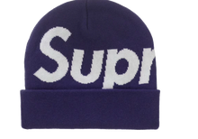 Afbeelding in Gallery-weergave laden, Supreme Big Logo Beanie (FW25) Purple
