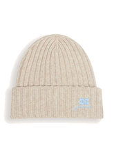 Afbeelding in Gallery-weergave laden, Ganni Wool Knit Beige Beanie
