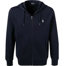 Afbeelding in Gallery-weergave laden, Polo Ralph Lauren Double Knit Full Zip Hoodie Navy
