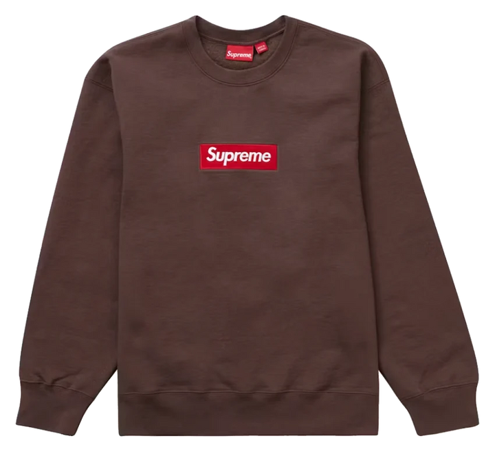 Supreme Box Logo Crewneck (FW22) Brown