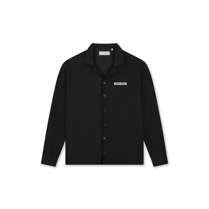 Croyez Plisse Longsleeve Shirt | Black