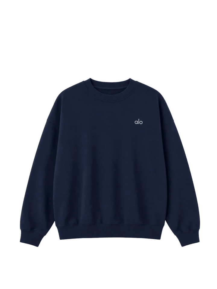 Alo Accolade Crew Neck Pullover Navy